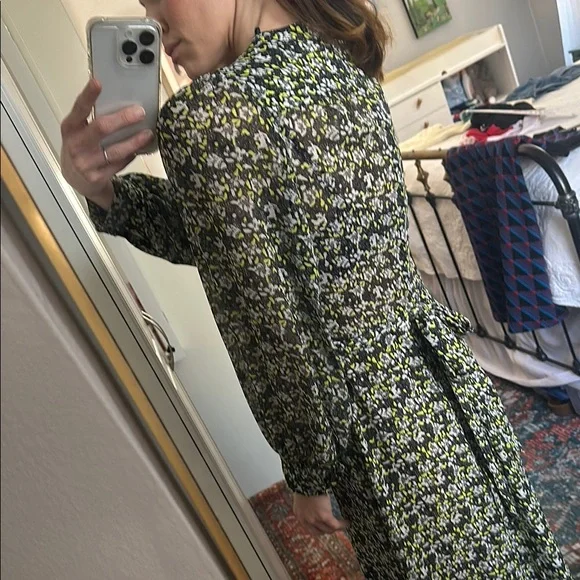 Topshop IDOL V-Neck Midi Dress - Picture 4 of 4